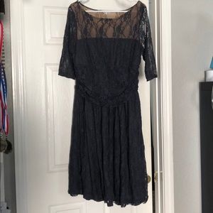 Kiyonna plus size lace dress, worn once dark blue